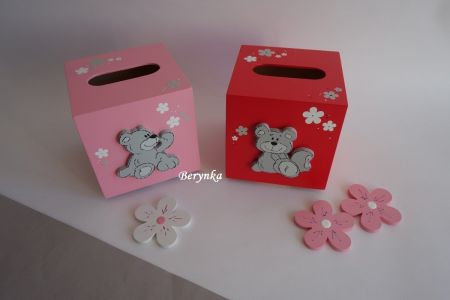 Krabička na kapesníky s medvídkem