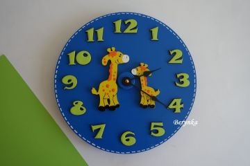 Hodiny se žirafami - kulaté/čtvercové
