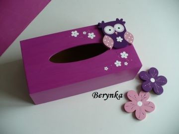 Krabička na kapesníky se sovičkou