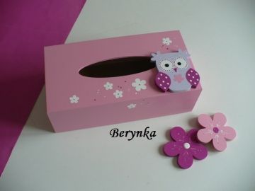 Krabička na kapesníky se sovičkou