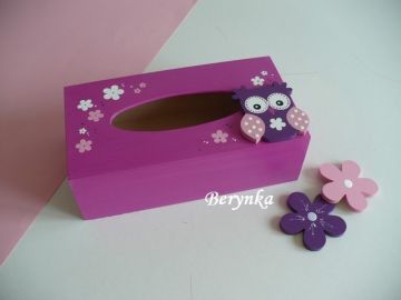 Krabička na kapesníky se sovičkou