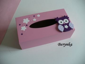 Krabička na kapesníky se sovičkou