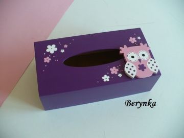 Krabička na kapesníky se sovičkou