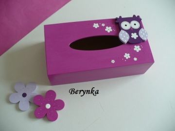 Krabička na kapesníky se sovičkou