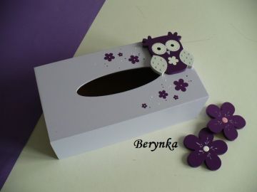 Krabička na kapesníky se sovičkou