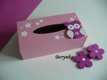 Krabička na kapesníky se sovičkou