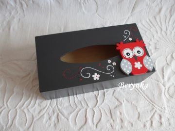 Krabička na kapesníky se sovičkou