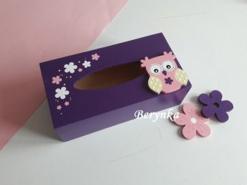Krabička na kapesníky se sovičkou