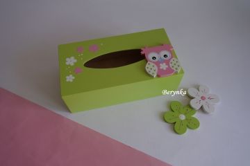 Krabička na kapesníky se sovičkou