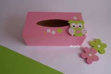 Krabička na kapesníky se sovičkou