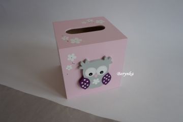Krabička na kapesníky se sovičkou