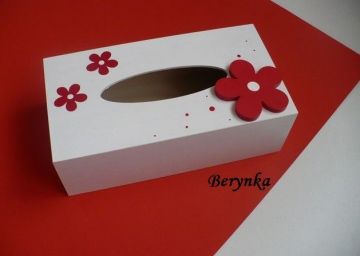 Dřevěné dekorace - červeno-bílá