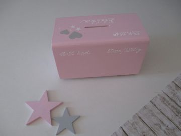 Dřevěná pokladnička se sovičkou