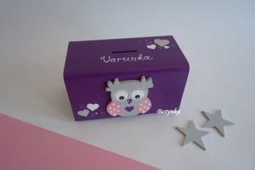 Dřevěná pokladnička pro děti