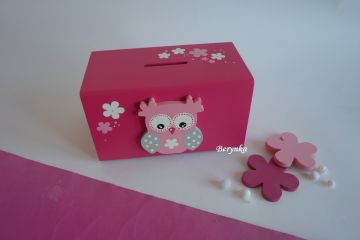 Dřevěná pokladnička - kasička pro děti