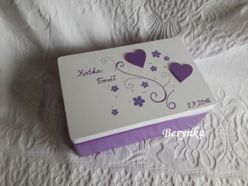 Svatební bedýnka se srdíčky a malováním