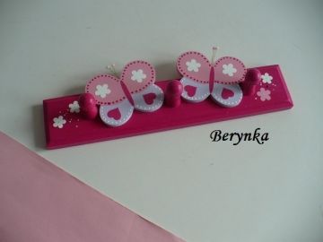 Dřevěné dekorace - malinová s levandulovou