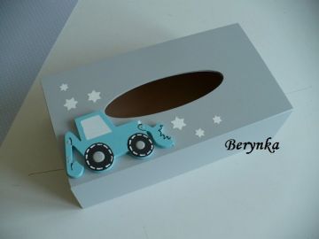 Dřevěné dekorace - tyrkysová s šedou