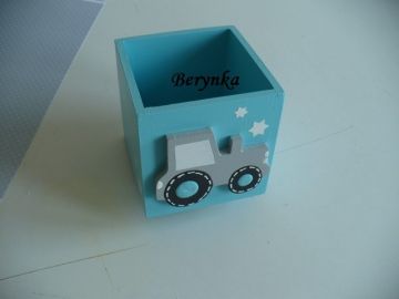 Dřevěné dekorace - tyrkysová s šedou