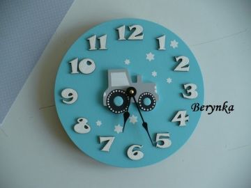 Dřevěné dekorace - tyrkysová s šedou