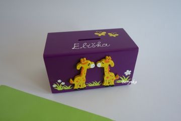 Dřevěná pokladnička se zvířátky ZOO