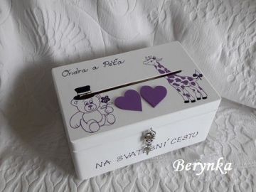 Svatební bedýnka s medvědem a žirafou