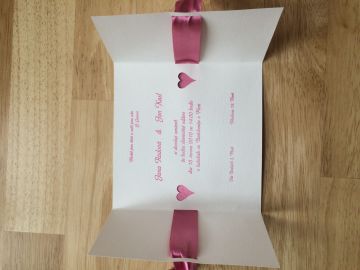 Svatební bedýnka s mašlí - podle oznámení