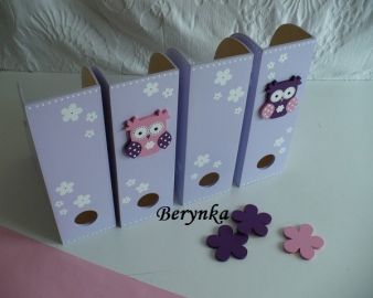 Dřevěný šanon se sovičkou