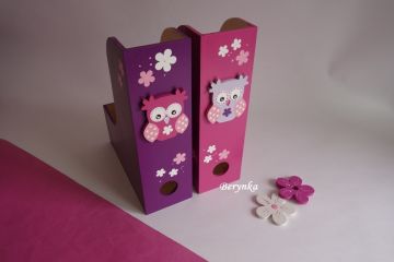 Dřevěný šanon se sovičkou