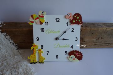 Dětské hodiny se zvířátky