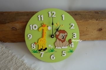 Dětské hodiny se zvířátky