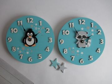 Hodiny s tučňákem - kulaté/čtvercové