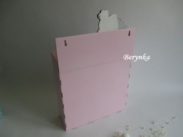 Adventní kalendář v růžovo-šedé se sněhulákem a kočičkou