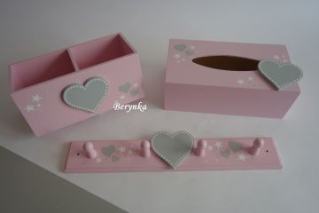 Pudrově růžová se světle šedou