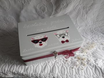 Svatební bedýnka s pejsky - podle oznámení