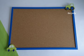 Dekorace v modré se zelenou a hnědou