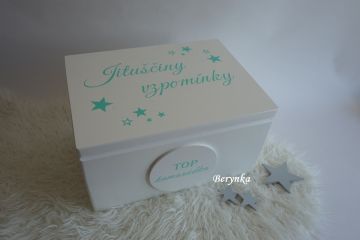 Dřevěná vzpomínková bedýnka - s nápisem