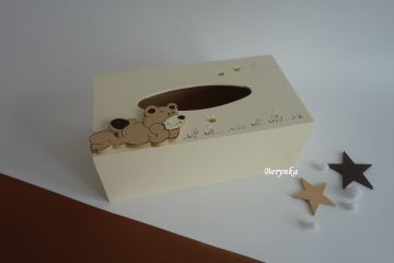 Krabička na kapesníky s medvídkem