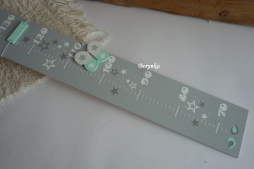 Dětský metr s medvídkem v nordic stylu