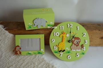 Dřevěné dekorace se zvířátky ZOO