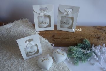 Krabička na vánoční ozdobu/srdíčko