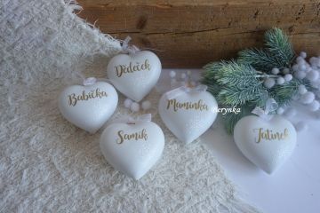 Krabička na vánoční ozdobu/srdíčko