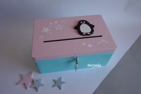 Pokladnička - bedýnka s tučňákem