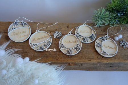 Dřevěné vánoční ozdoby