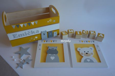 Dekorace hořčicovo-šedé v nordic stylu