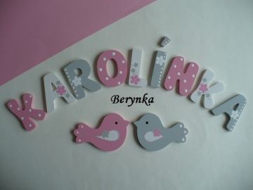 Dřevěná písmenka "kytičky"