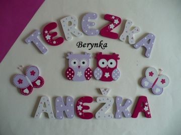 Dřevěná písmenka "kytičky"