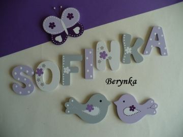 Dřevěná písmenka "kytičky"