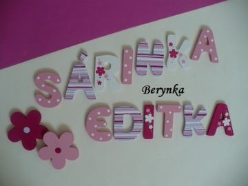 Dřevěná písmenka "kytičky"