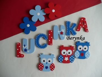 Dřevěná písmenka "kytičky"